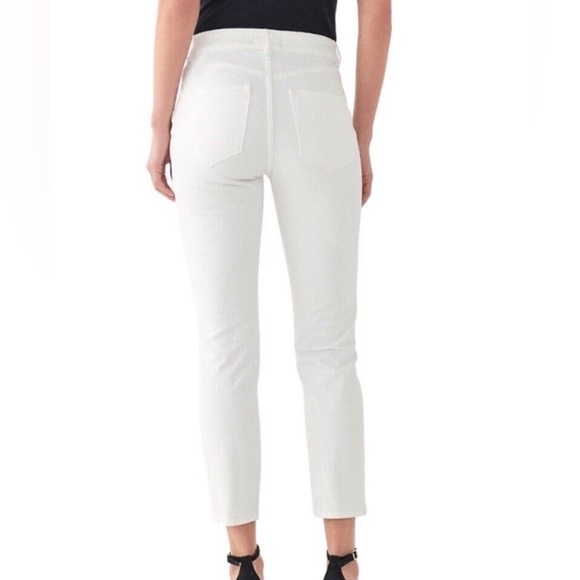 DL1961 Farrow Cropped High Rise Skinny White Jeans. Size 28 - Picture 5 of 6